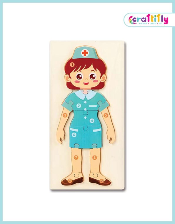 Nurse 3D Wooden Counting Puzzle