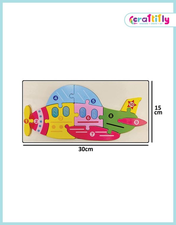 plane 3D Wooden Counting Puzzle2