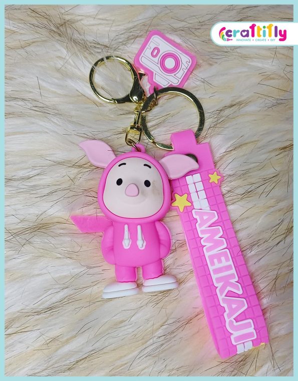 Cute Pink Pig key chain