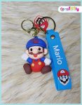 Blue Costume Mario key chain