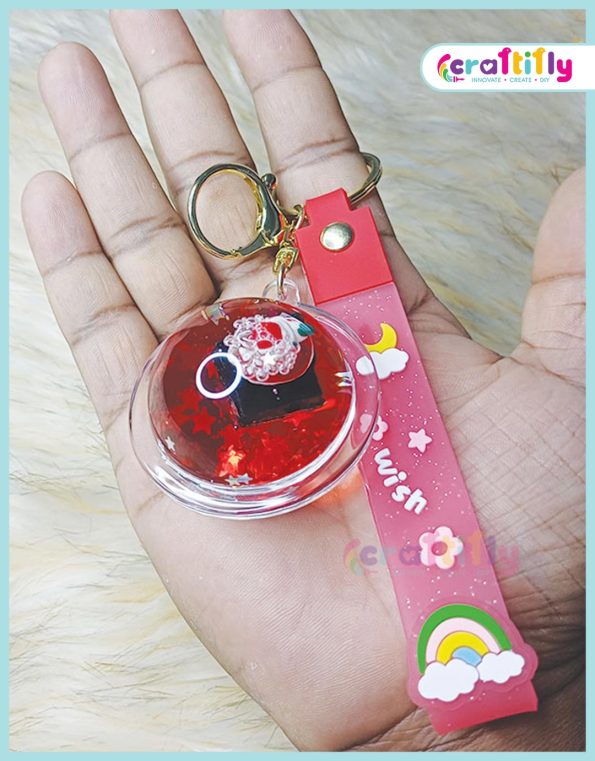 3D Cute Water Floating Keychain