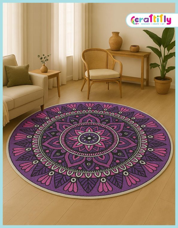 36 inch Printed Jute Floor Mat3
