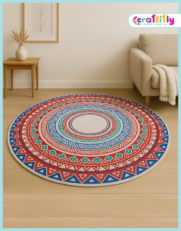 36 inch Printed Jute Floor Mat4