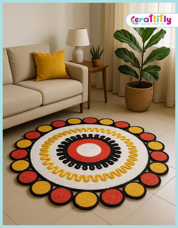 36 inch Printed Jute Floor Mat5