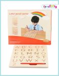 Wooden letter pencil carrier
