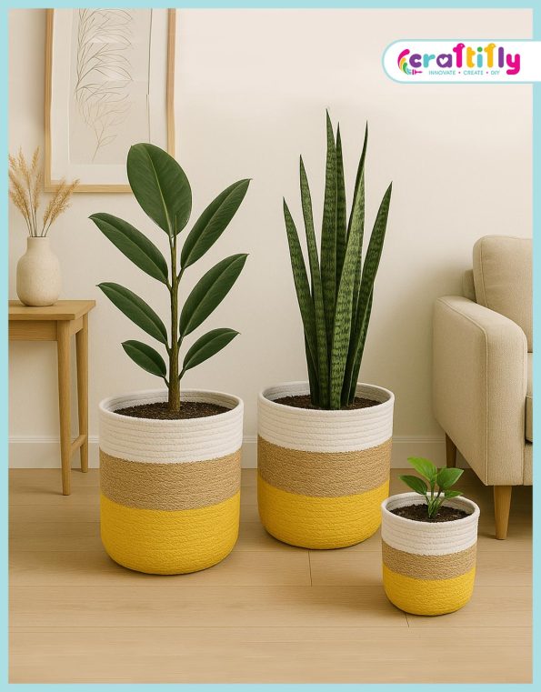 Jute Planter Cover (3 Pcs Set)