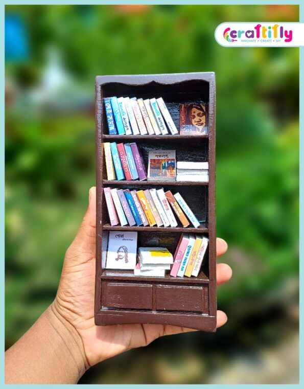 miniature bookshelf Chocolate Color