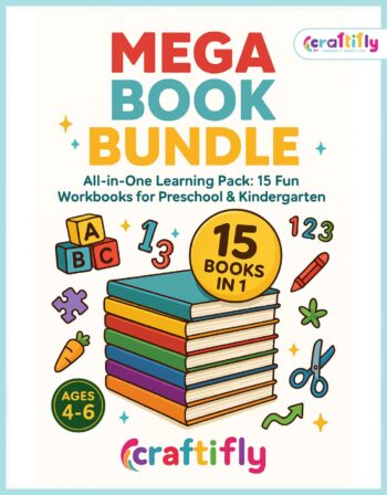 Mega Book Bundle PDF | 500+ Pages of Educational Workbooks & Activities | Tracing, Coloring, Phonics, Math, Puzzles & More for Kids Ages 3–7