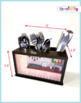 3D shadow box cum cutlery stand