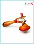 Handmade Wooden Spinning Top (Lattim)