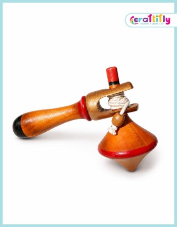 Handmade Wooden Spinning Top (Lattim)