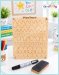 Montessori-inspired wooden Pre-Writing Line Tracing Board